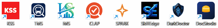 Platforms built — KSS, TMS, IMS, CLAP, SPARK, SkillEdge, DarkDoctor, DocStocks