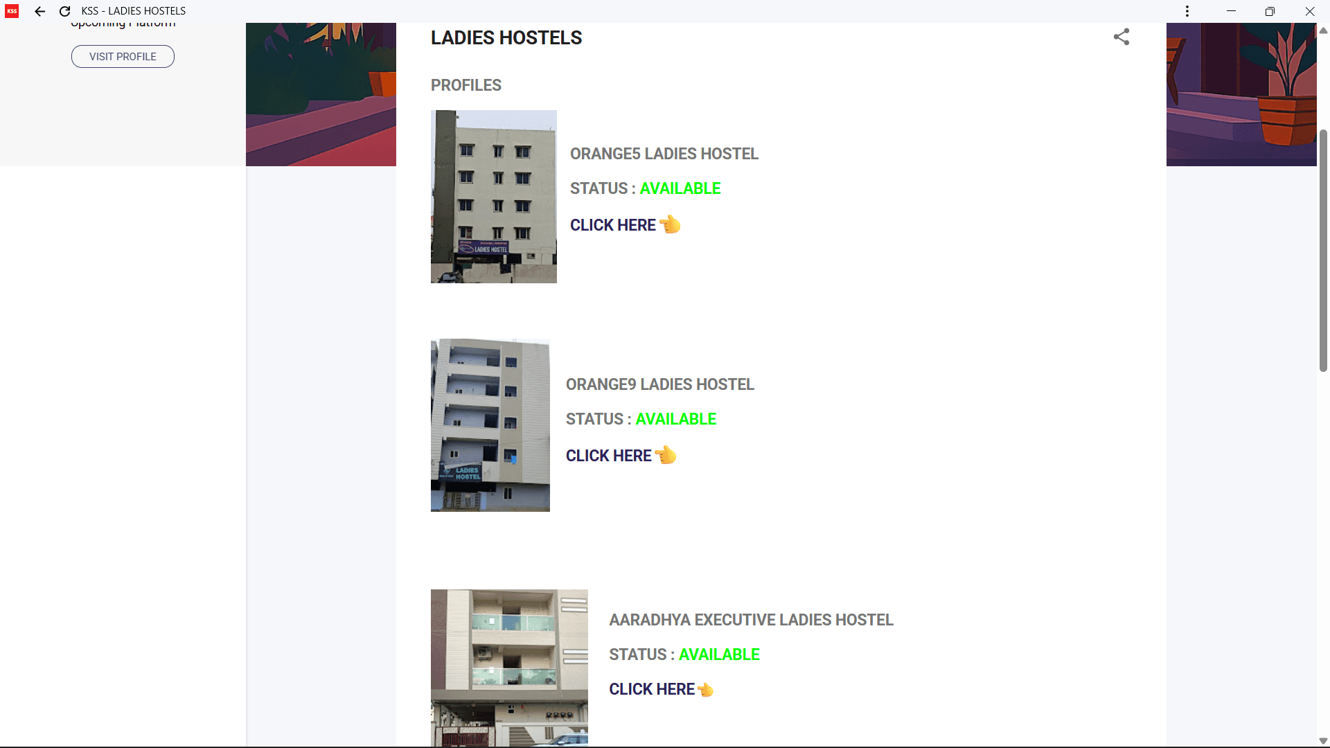 Ladies Hostels