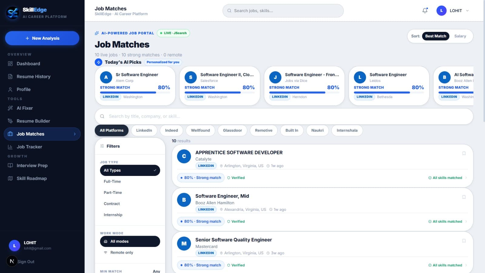 Job Matches